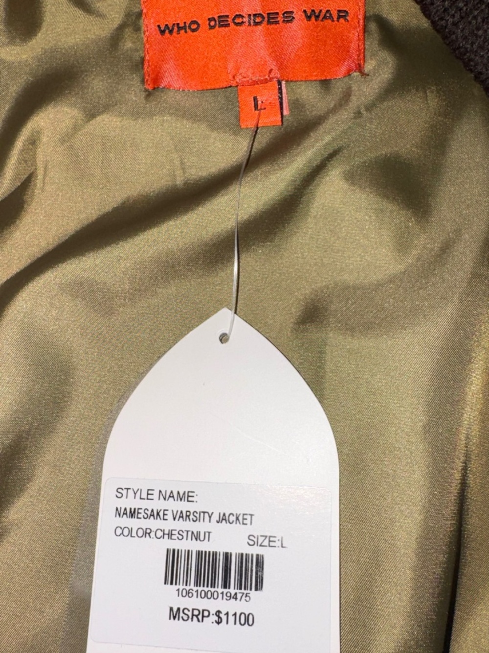 Who Decides War Namesake varsity jacket - Picture 6 of 9
